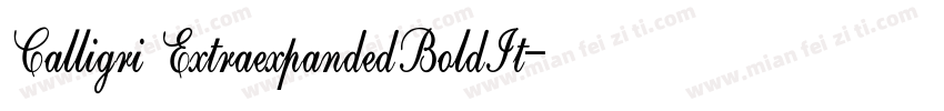 Calligri ExtraexpandedBoldIt字体转换